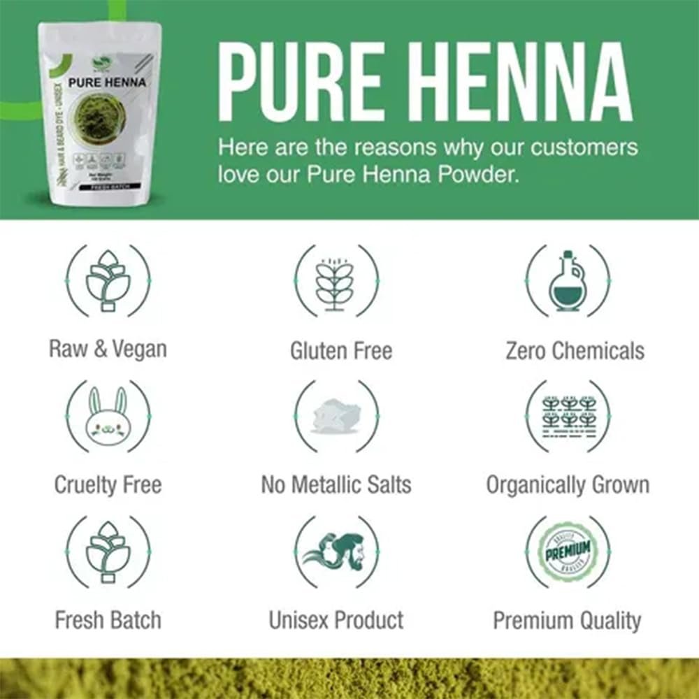 100 Grams - 100% Pure Henna Powder For Hair Dye - Red Henna Hair Color - photo 6