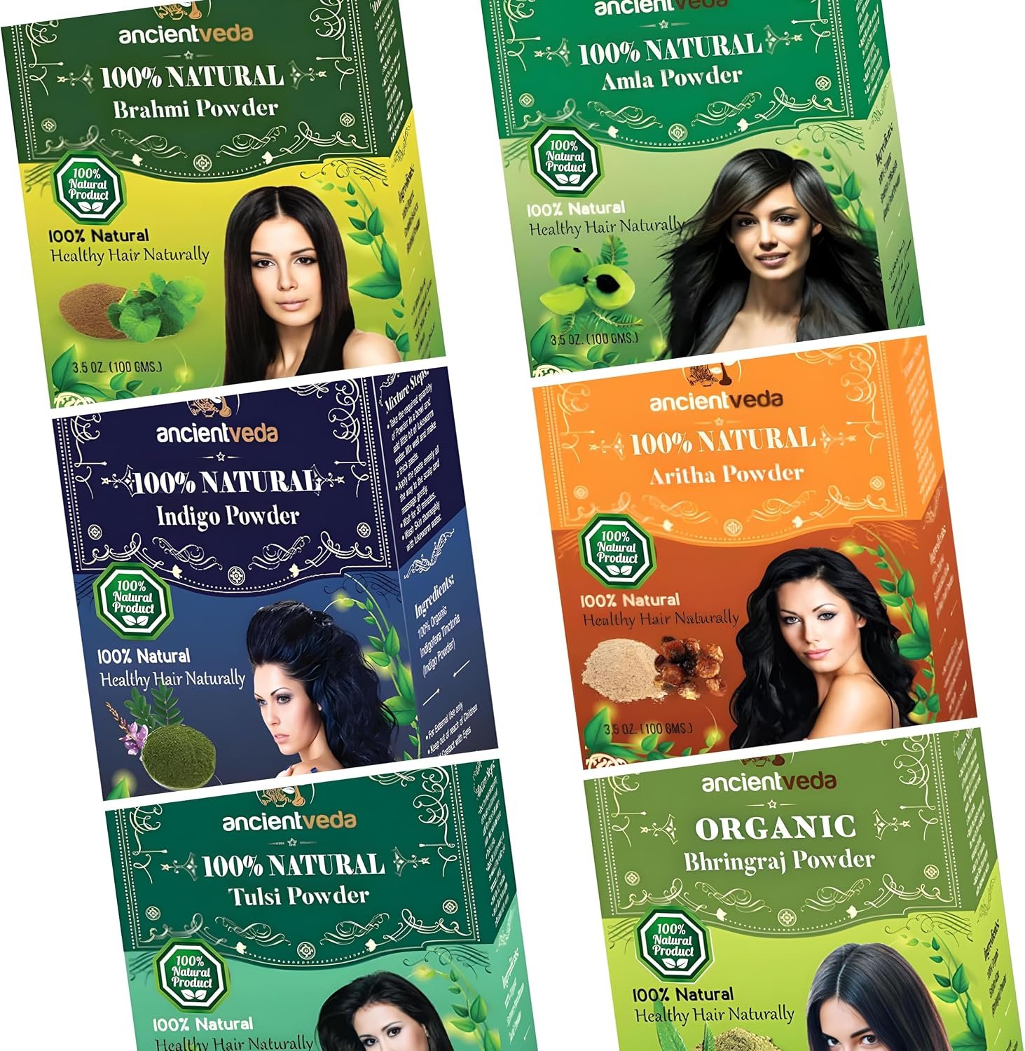 ANCIENT VEDA Natural Hair Powders | Non-GMO & Gluten Free - photo 2