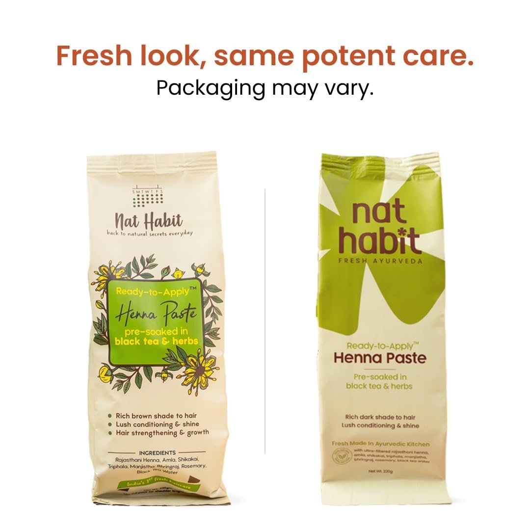 Bare Elixir Henna Paste | Pre-Soaked in Black Tea & 12+ Ayurvedic Herbs - photo 2