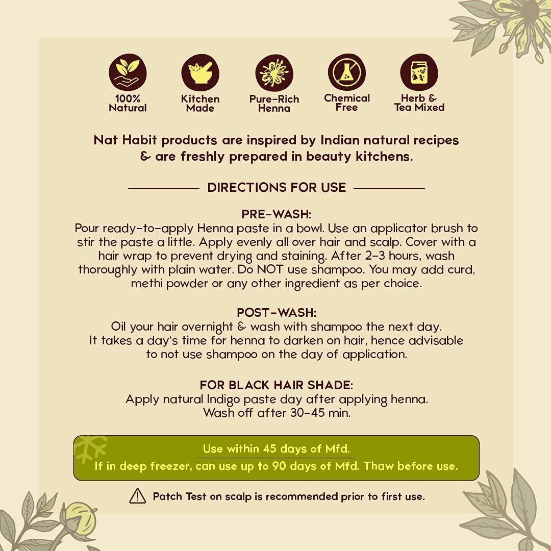 Bare Elixir Henna Paste | Pre-Soaked in Black Tea & 12+ Ayurvedic Herbs - photo 4