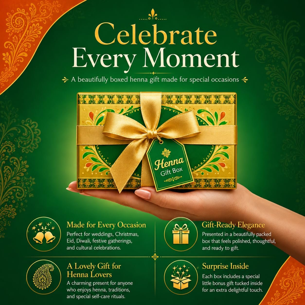 Basuri Ready-to-Use Mehndi Henna Cones, Pack of 3 - photo 6