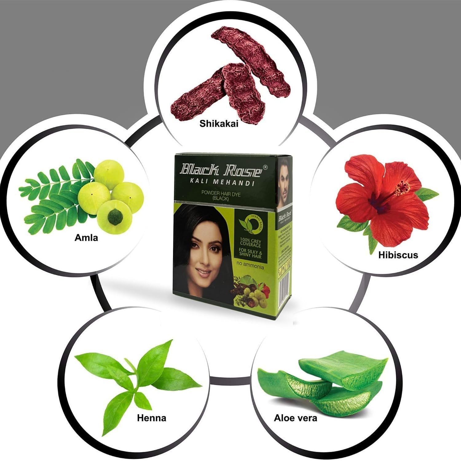 Black Rose Kali Mehandi | Herbal Black Henna Hair Color - photo 2