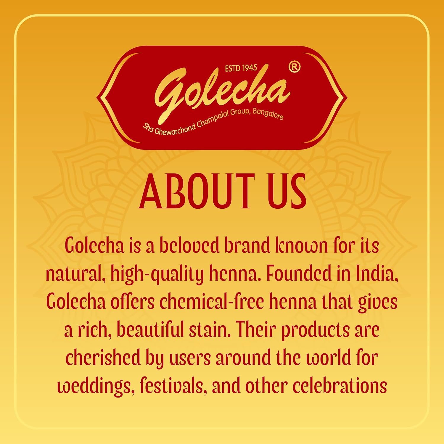 Golecha Gold Series Maroon Mehendi Cones | 4 Cones per Box | Long-Lasting, Skin-Friendly - photo 6