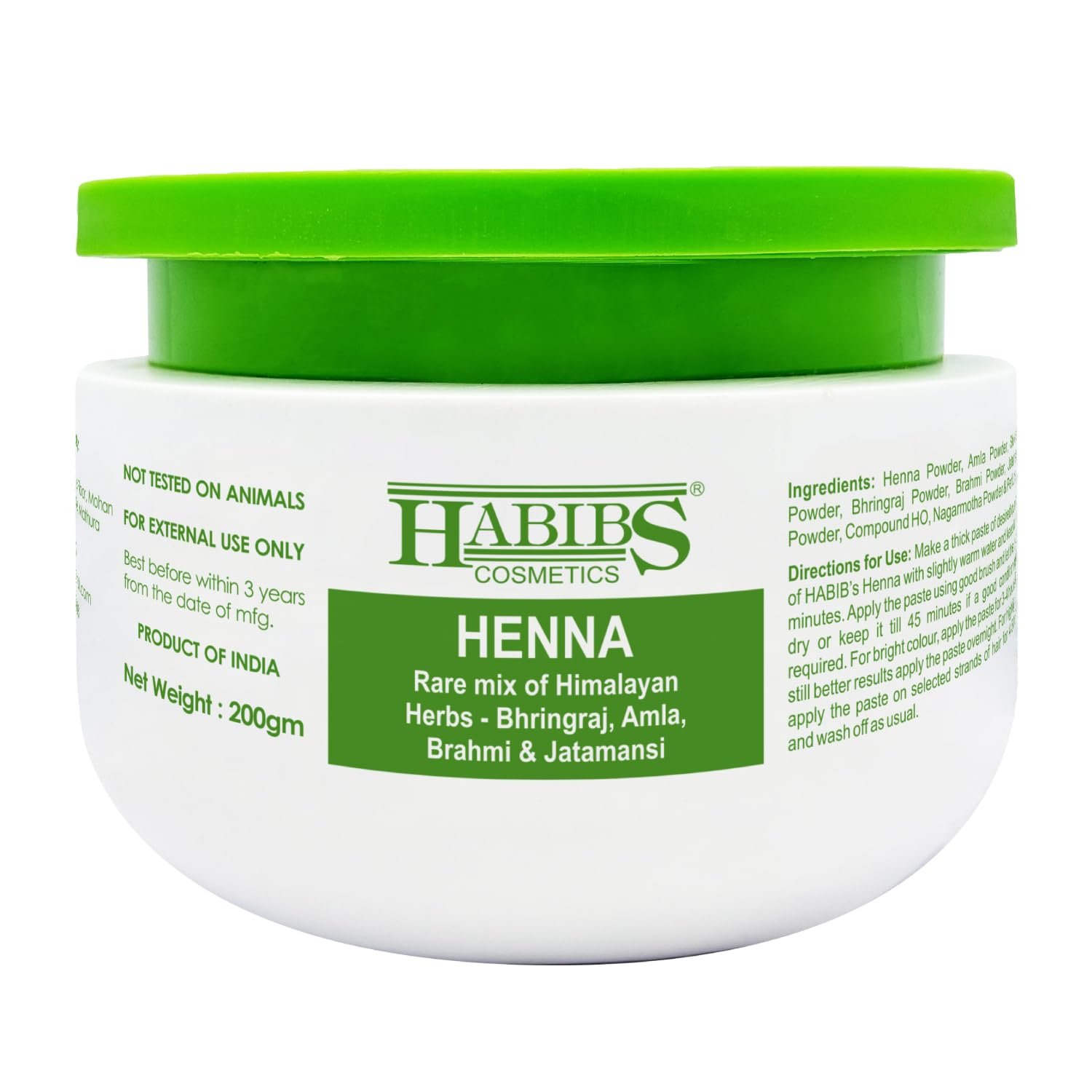 Habibs Henna Mehendi Powder | Enriched with Bhringraj, Amla, Brahmi, Jatamansi - photo 2