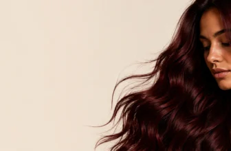 Woman with rich burgundy red hair for Henna1st Hair Color page