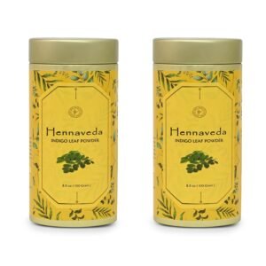 Hennaveda Indigo Powder For Hair 100g x 2 with Hair Dye Brush, Gloves and Shower Cap - photo 1