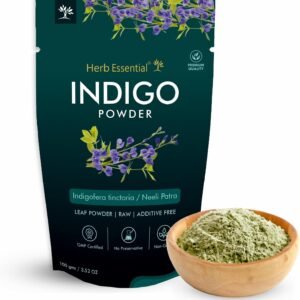 Herb Essential Indigo Leaves Powder 100g, Natural Hair Dye, Scalp Health - photo 1
