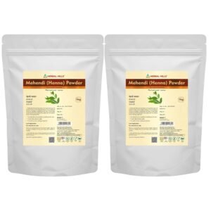 HERBAL HILLS Mehandi Powder henna powder 1 kg Pack of 2 (1 Kg Pack of 2) - photo 1
