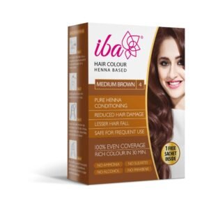 Iba Hair Colour for Women - Medium Brown, 70g | 100% Pure Henna Based Powder Sachet - photo 1