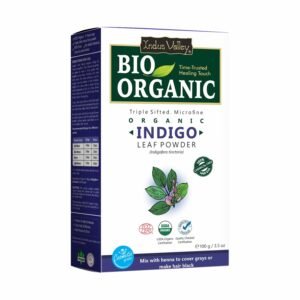 Indus Valley Bio Organic 100% Pure Indigo Powder Color for Natural Hair Dyeing - photo 1