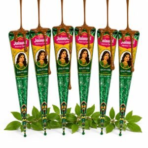 Jaiswal Ready-to-Use Mehndi Henna Cones, Pack of 12 - photo 1