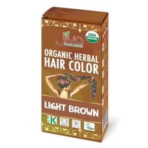 Jiva Organic Light Brown Hair Dye - 100% Herbal Hair Color with Cinnamon & Henna - 100% Pure - photo 1
