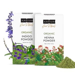 Kapiva Organic Henna & Indigo Powder | Natural Hair Colour | Prevents Dandruff - photo 1
