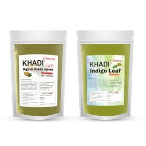Khadi Omorose Indigo powder & Heena powder For Hair Natural Dye (100 Grams Each) - photo 1