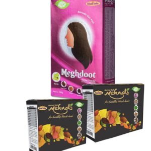 Meghdoot Combo Pack of Herbal Kali Mehandi for Natural Black Hair & Hair Wash Powder with 100% - photo 1