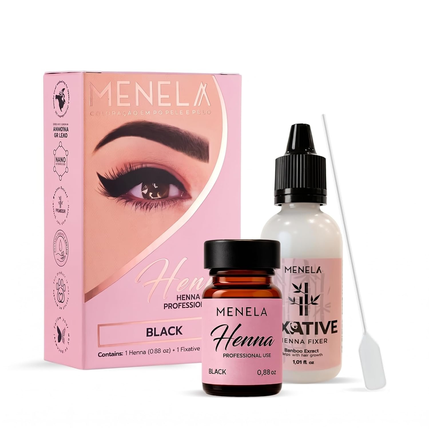 Menela Black Hair Henna Powder Plant-Based - photo 1