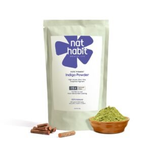 Nat Habit Organic Indigo Powder, Natural Hair Color for Black Hair, HUFA - photo 1