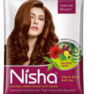 Nisha Natural Henna Powder For Hair Color, Natural Brown Hair
