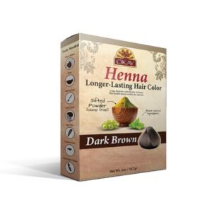 OKAY Henna Longer Lasting Hair Color Dark Brown, Rich Vibrant Color, Gray Coverage - photo 1