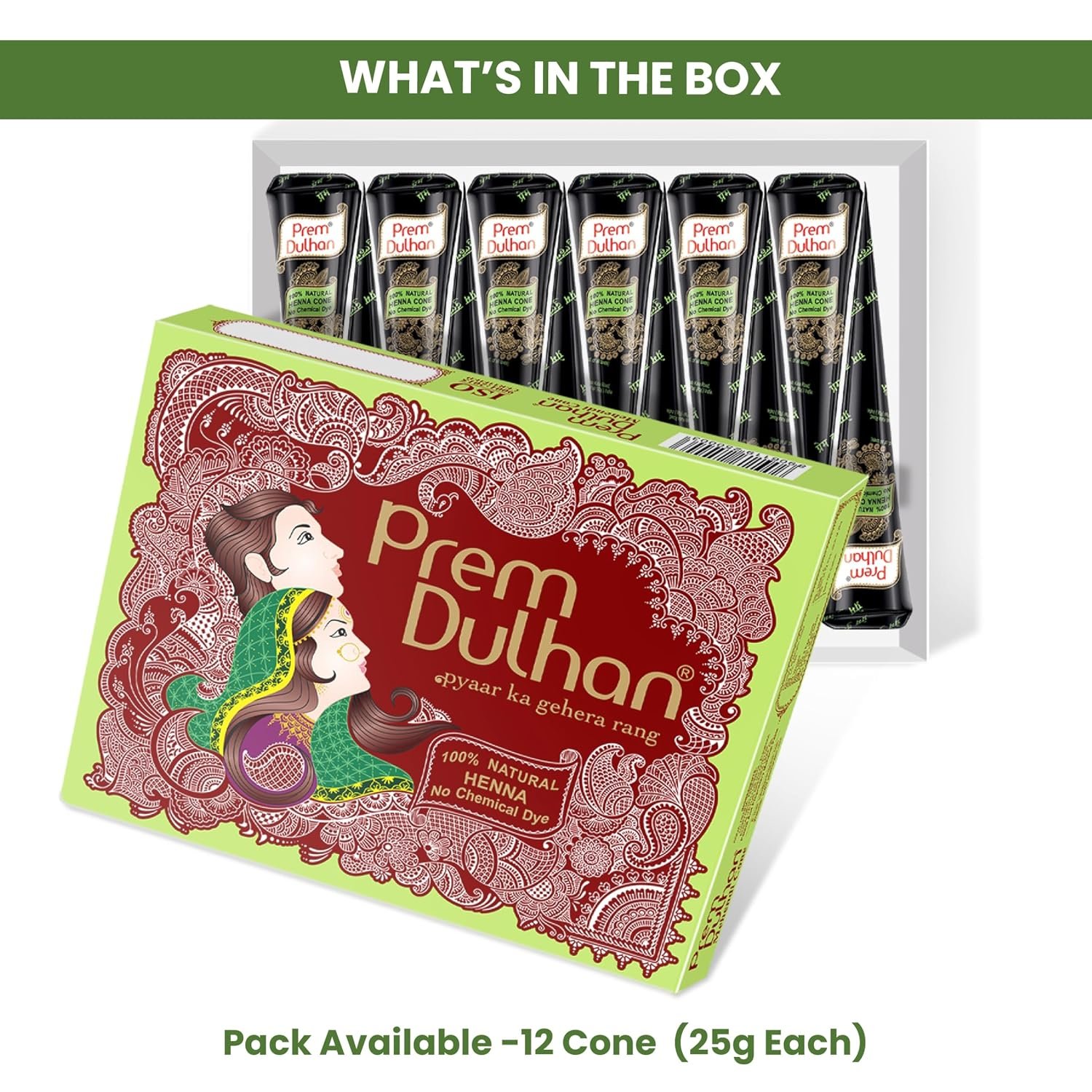 Prem Dulhan Hand Designing | Without Chemical | Long Lasting | For Men Women | Of 12 Pieces - photo 3