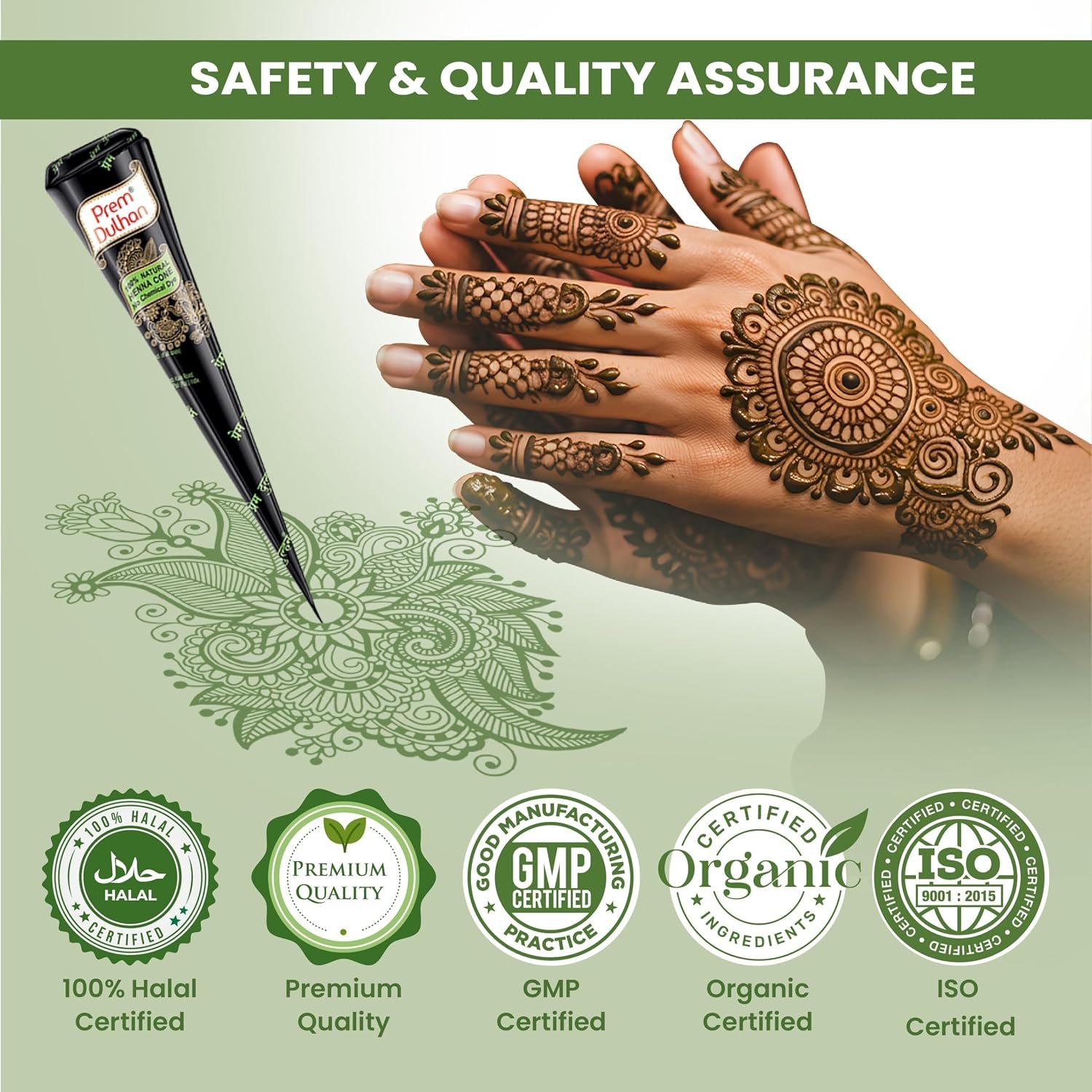 Prem Dulhan Hand Designing | Without Chemical | Long Lasting | For Men Women | Of 12 Pieces - photo 6