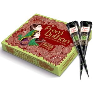 Prem Dulhan Natural Henna Based Mehendi Cones 1 Box Pack of 12 Cones - photo 1