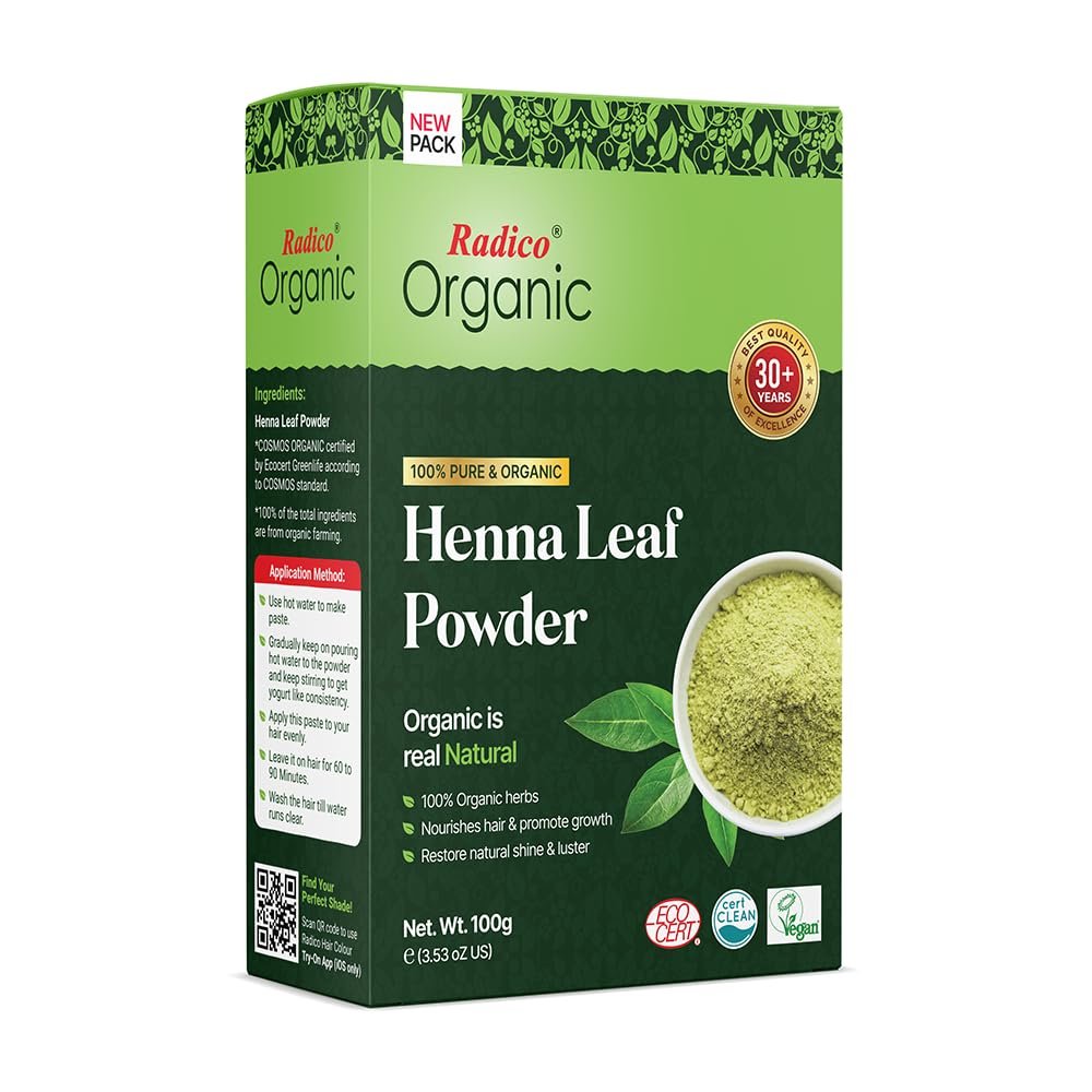 Radico Organic Henna Powder - 100% Organic, 100% Natural Herbs For Soft - photo 2
