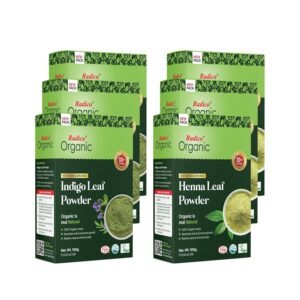 RADICO100% ORGANIC INDIGO LEAF POWDER+100% ORGANIC HENNA POWDER - photo 1
