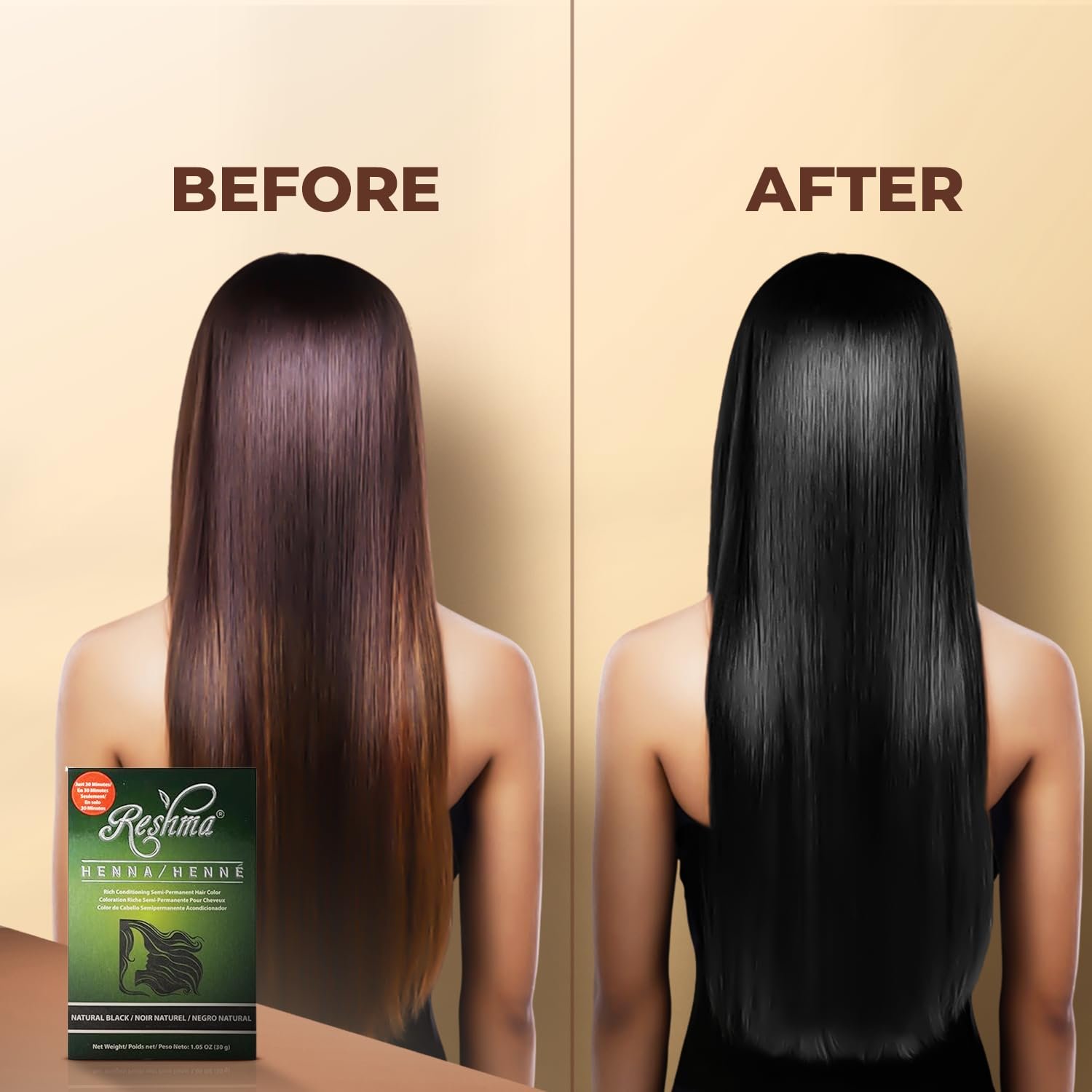 Reshma Beauty 30 Minute Henna Hair Color Infused with Plant-Based Lawsonia Inermis 100% Gray - photo 4