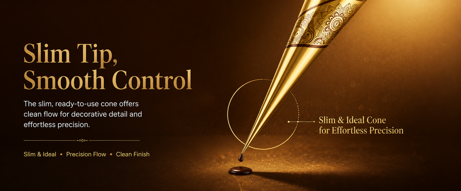 SGGolden Ready-to-Use Mehndi Henna Cones brand banner