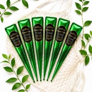SGGreen Ready-to-Use Mehndi Henna Cones, Pack of 6 - photo 1