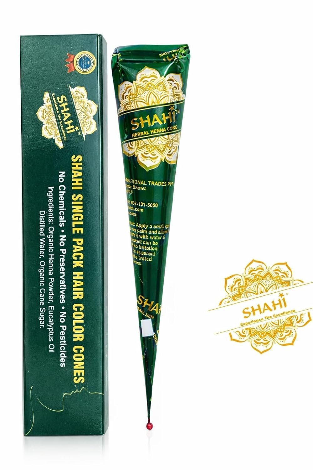Shahi Natural Ready to Use Henna Paste Hair Color Hair Dye Cones Reddish Brown Color 1 Pack - photo 2