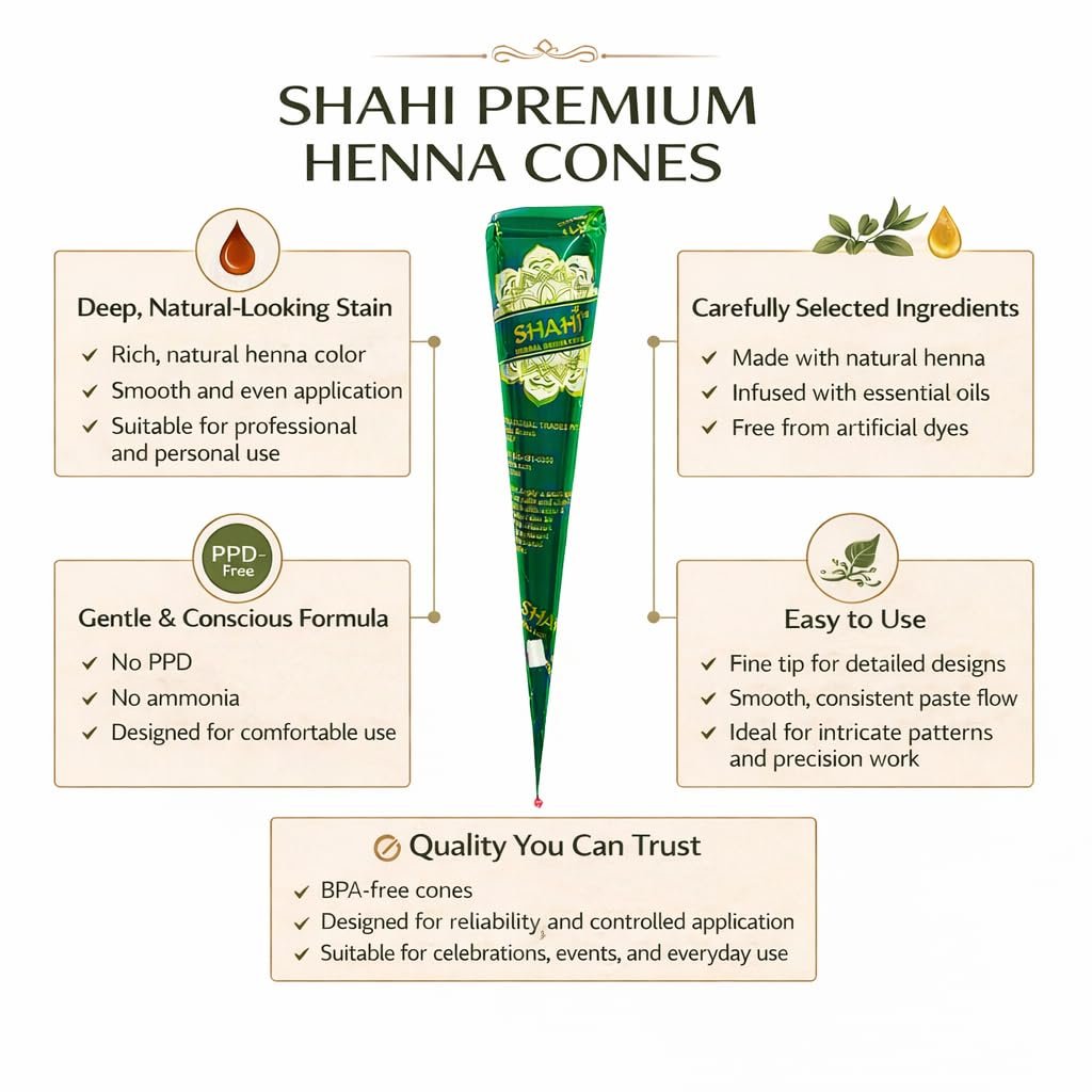 Shahi Natural Ready to Use Henna Paste Hair Color Hair Dye Cones Reddish Brown Color 1 Pack - photo 3