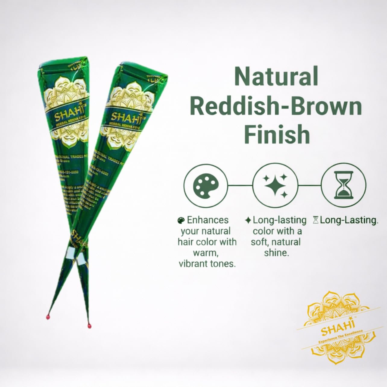 Shahi Natural Ready to Use Henna Paste Hair Color Hair Dye Cones Reddish Brown Color 1 Pack - photo 6