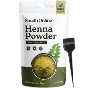 Shudh Online Organic Henna Powder for Hair Growth (200 Grams), Herbal Mehandi - photo 1