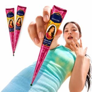 SS Pink Ready-to-Use Mehndi Henna Cones, Pack of 3 - photo 1