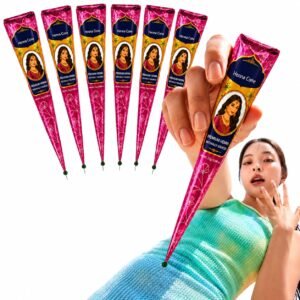SS Pink Ready-to-Use Mehndi Henna Cones, Pack of 6 - photo 1