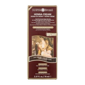 Surya Brasil Light Brown Natural Henna Cream Hair Color Treatment for Gray Hair Coverage - photo 1