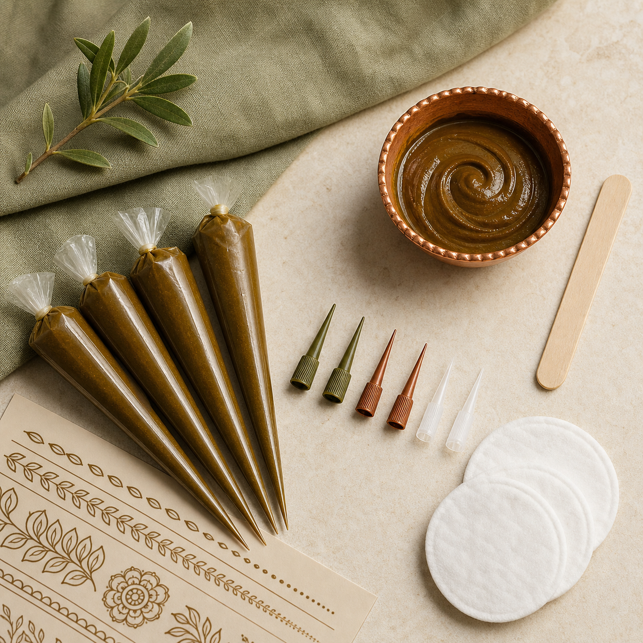 Henna tools and artist supplies