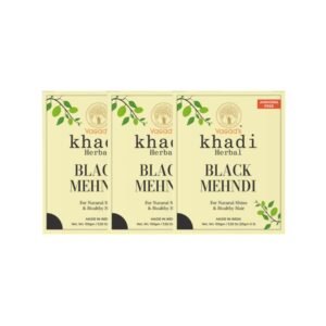 VAGAD'S KHADI HERBAL GRAMODAYA Black Mehndi, Henna, 300g - Black (Pack of 3) - photo 1