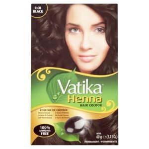 Vatika Naturals Rich Black Hair Dye - Hair Color, Natural Henna Blend 6pk - photo 1